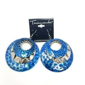 Taramanda Fashion Jewelry Dangle Hammered Earrings